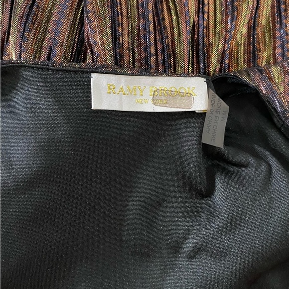 Ramy Brook Vinci Mini Dress Long Sleeve In Multicolor Metallic Size Medium - Picture 9 of 12